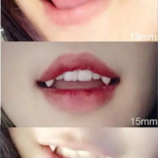 ⭐SALE⭐Gigi Palsu Vampir Gigi Taring Lem untuk Cosplay Halloween || Gigi Taring Palsu Sepasang Kanan 