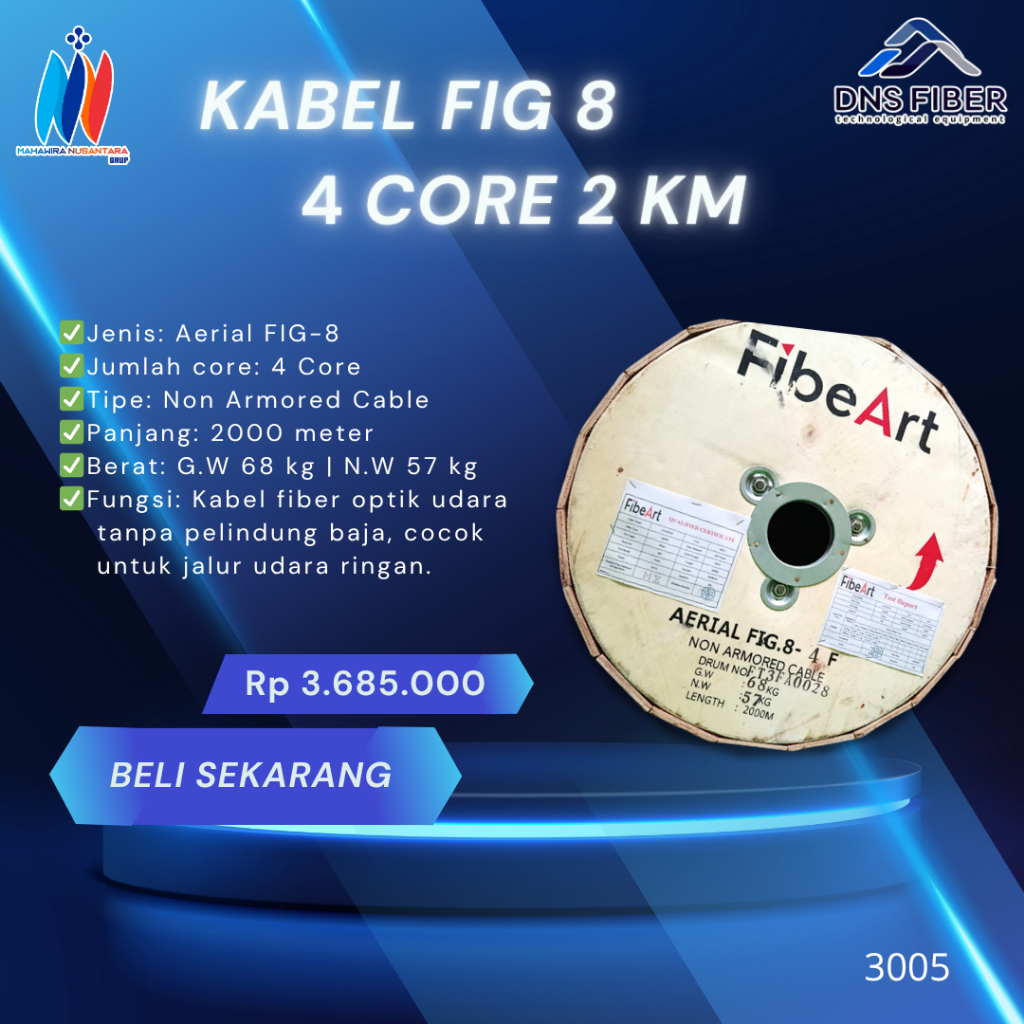 KABEL FIG 8 4 CORE 2000 M