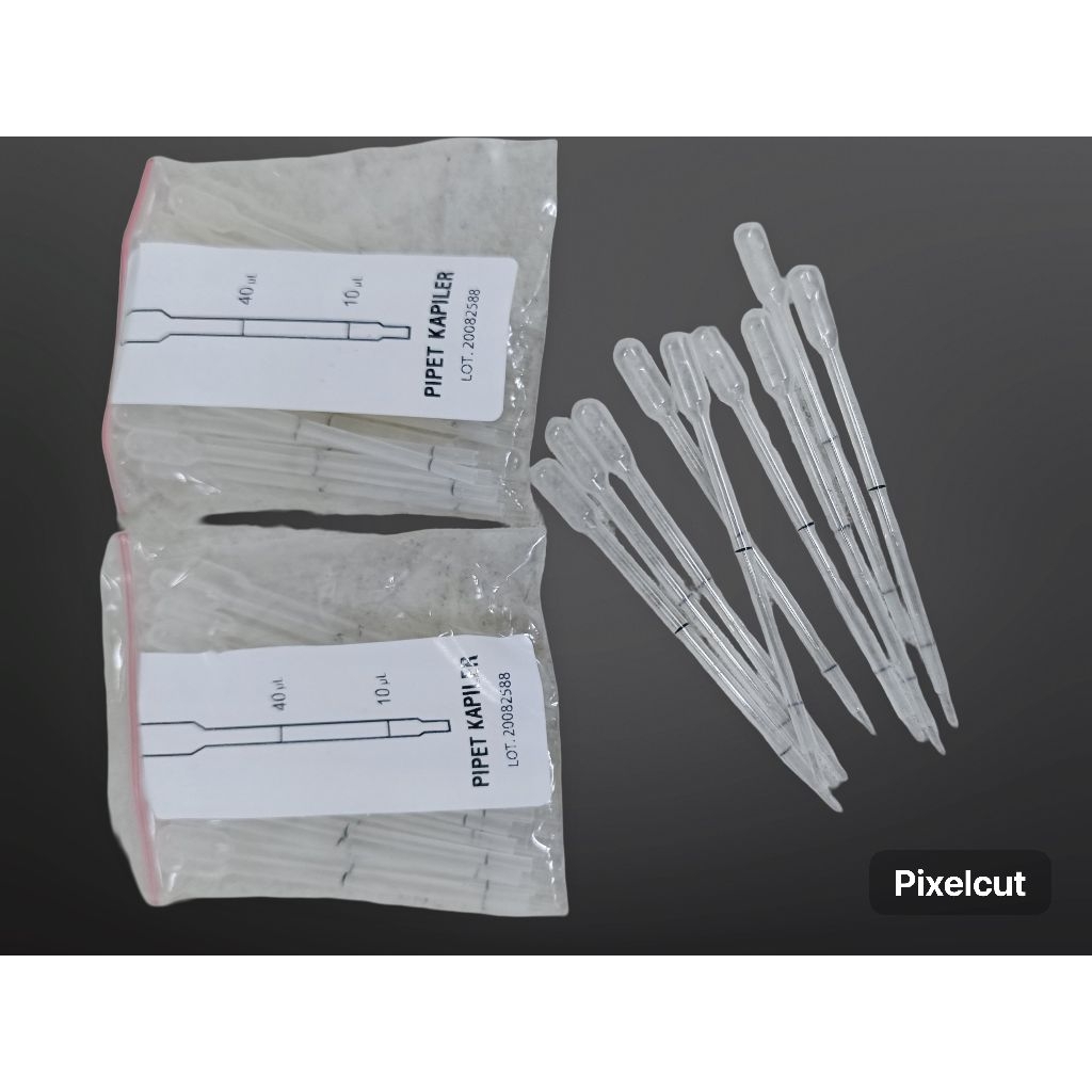 Pipet kapiler darah plastik 40ul/0.4ml