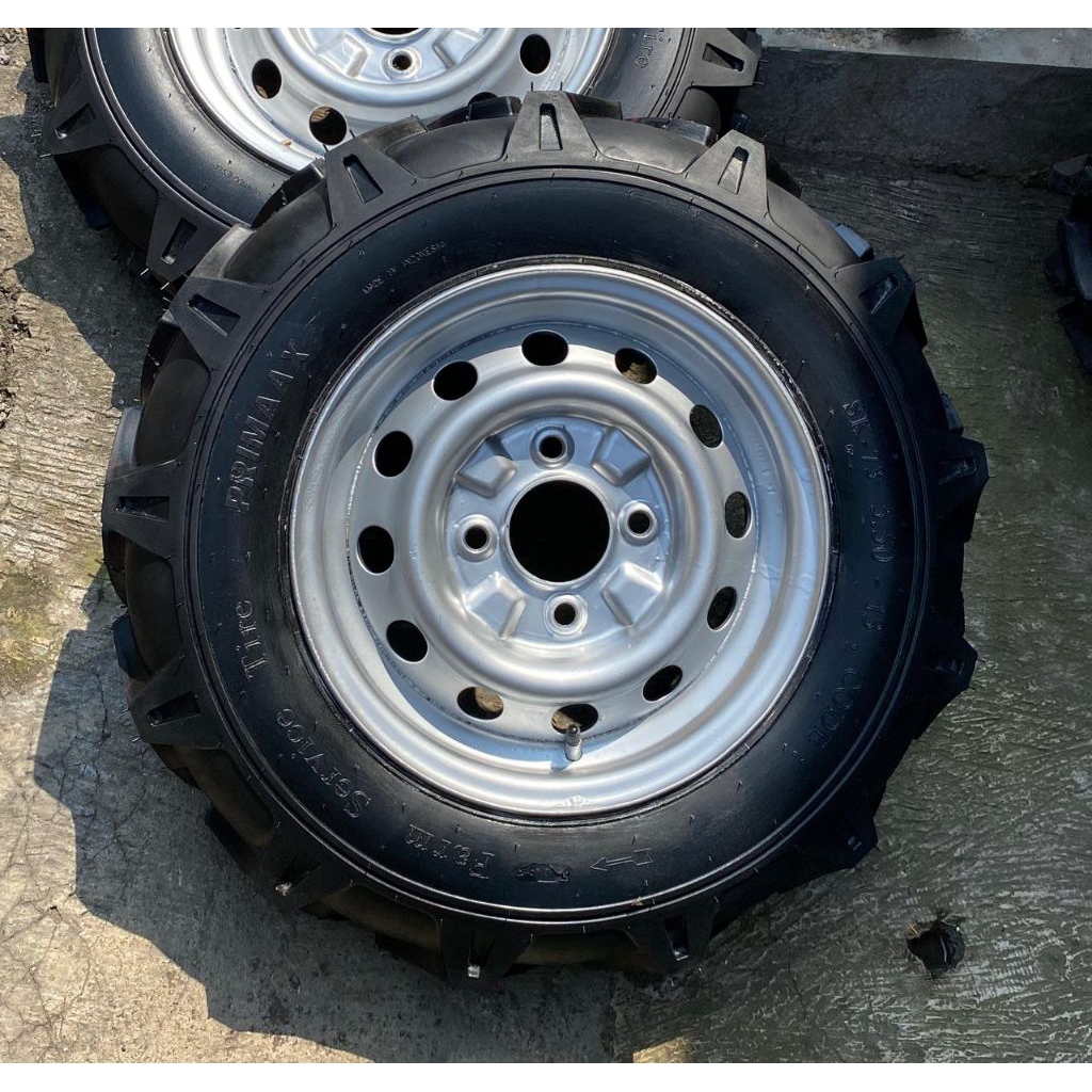 Ban Traktor Ring 13 5.50 + Velg PCD 114 + Ban Dalam