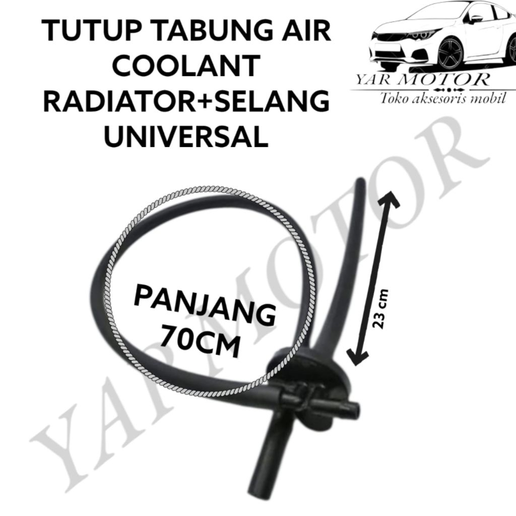 TUTUP TABUNG AIR COOLANT RADIATOR+SELANG MOBIL TOYOTA UNIVERSAL