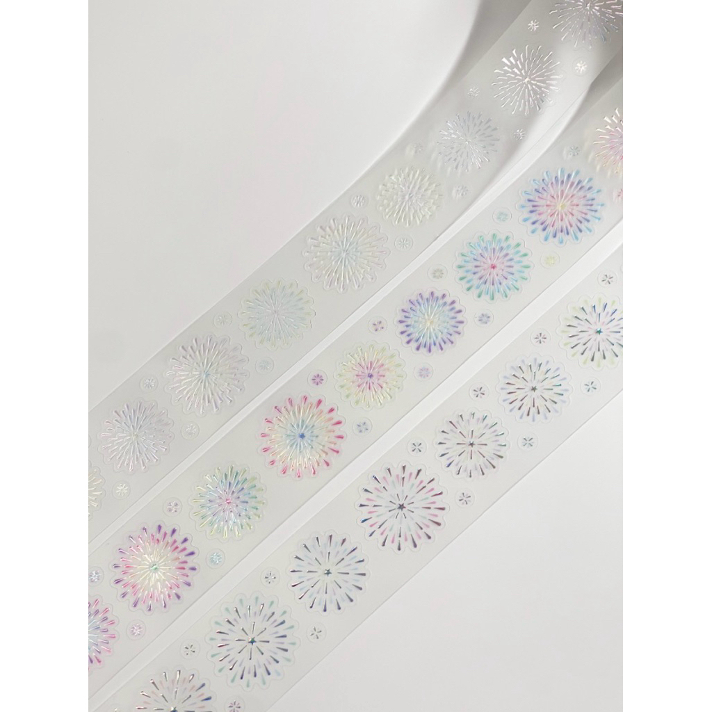 Popping starburst firework washi tape korea