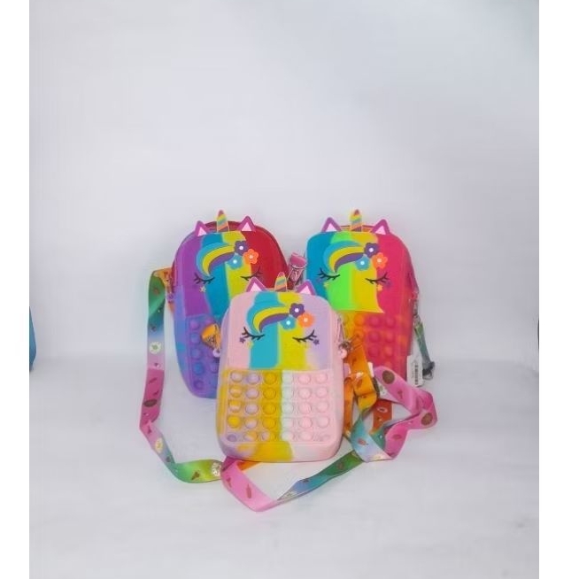 Tas Pop It Tas Slempang Anak Pop it Pelangi Tas Anak pop it