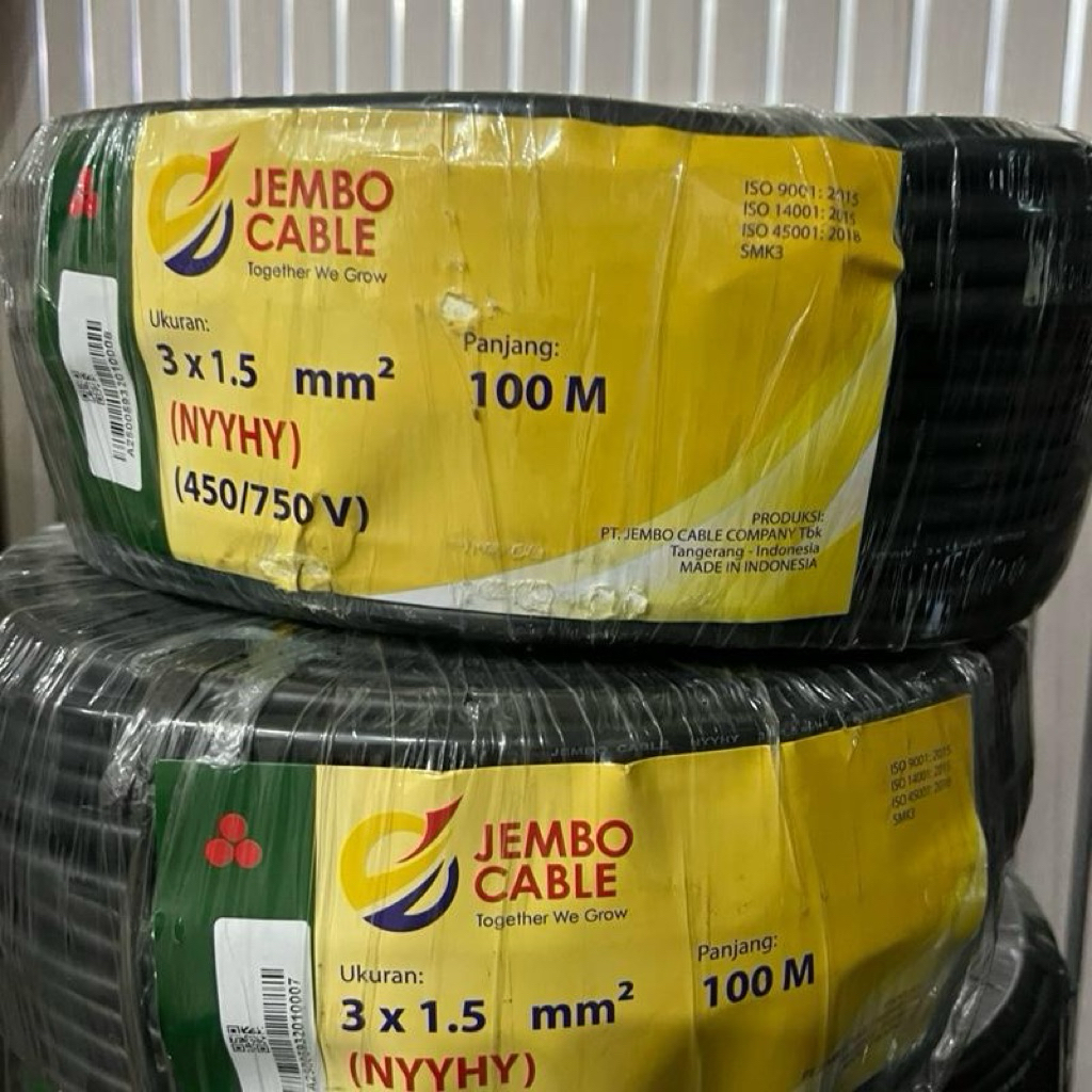 Kabel Jembo NYYHY 3x1.5 mm Serabut 50m 100m / NYYHY 3x1.5mm Jembo