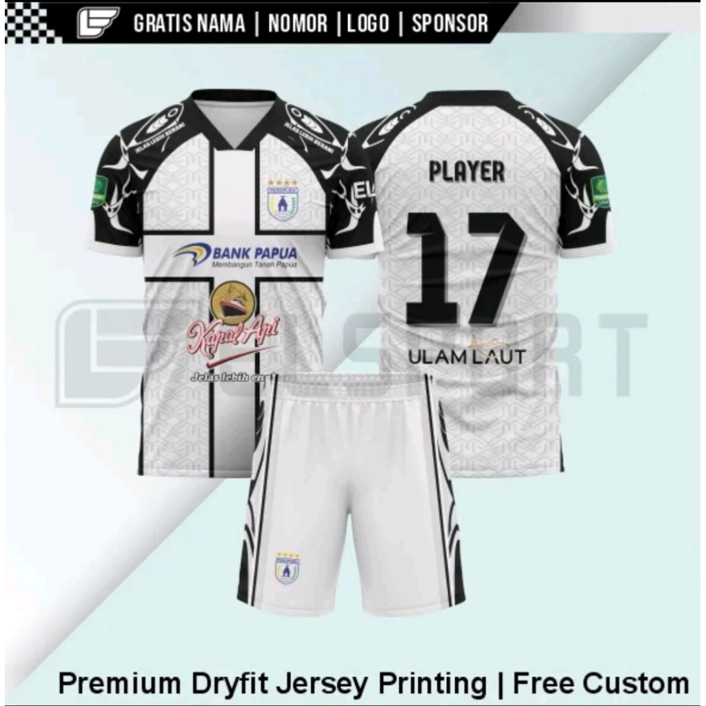 Jersey PERSIPURA JAYAPURA AWAY Liga 2 Pegadaian 2025-2026 Grtis Nama Dan No Punggung Full Printing