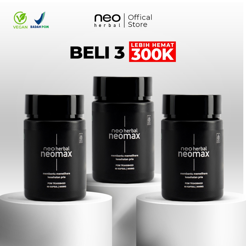 Bundle NeoMax Suplemen Gym Suplemen Fitness Herbal Alami Kesehatan Stamina Pria Testosteron Booster 