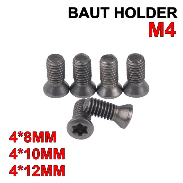 Baut Holder Set M 4 X 12 Screw Bintang M4X12 Insert Bubut Milling
