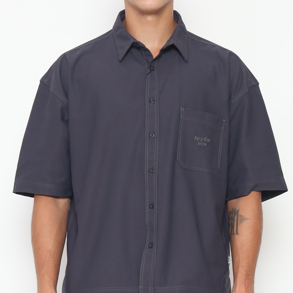 Spyderbilt kemeja lengan pendek Pria Ziero Men Shirt Planet Surf