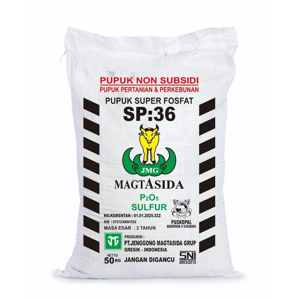 Pupuk Non Subsidi Sp-36 Jenggong kemasan 50 kg abu