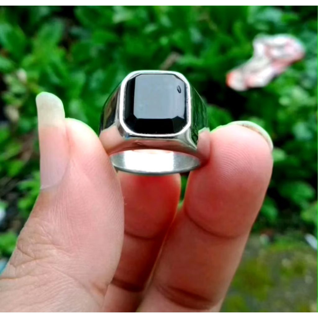 Cincin batu akik Yaman Wulung natural