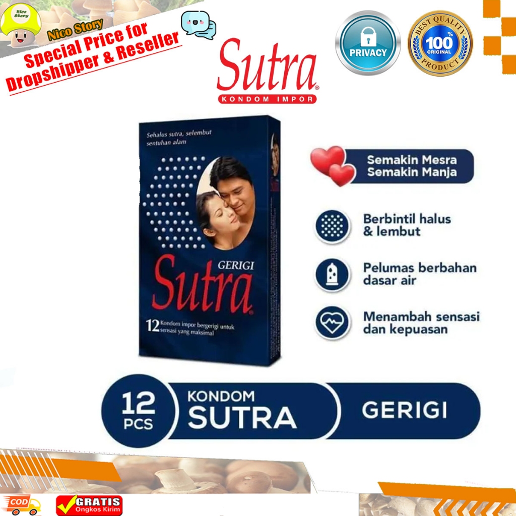 (NCS) PRIVASI TERJAMIN Kondom Condom Sutra Bergerigi Gerigi Berduri Dotted Bintil isi 12 pcs 2 3