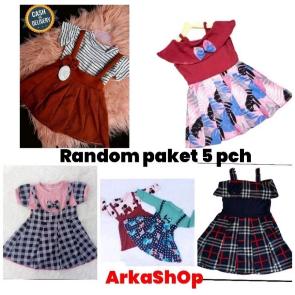 baju dress anak perempuan 6 bulan sampai 5 tahun