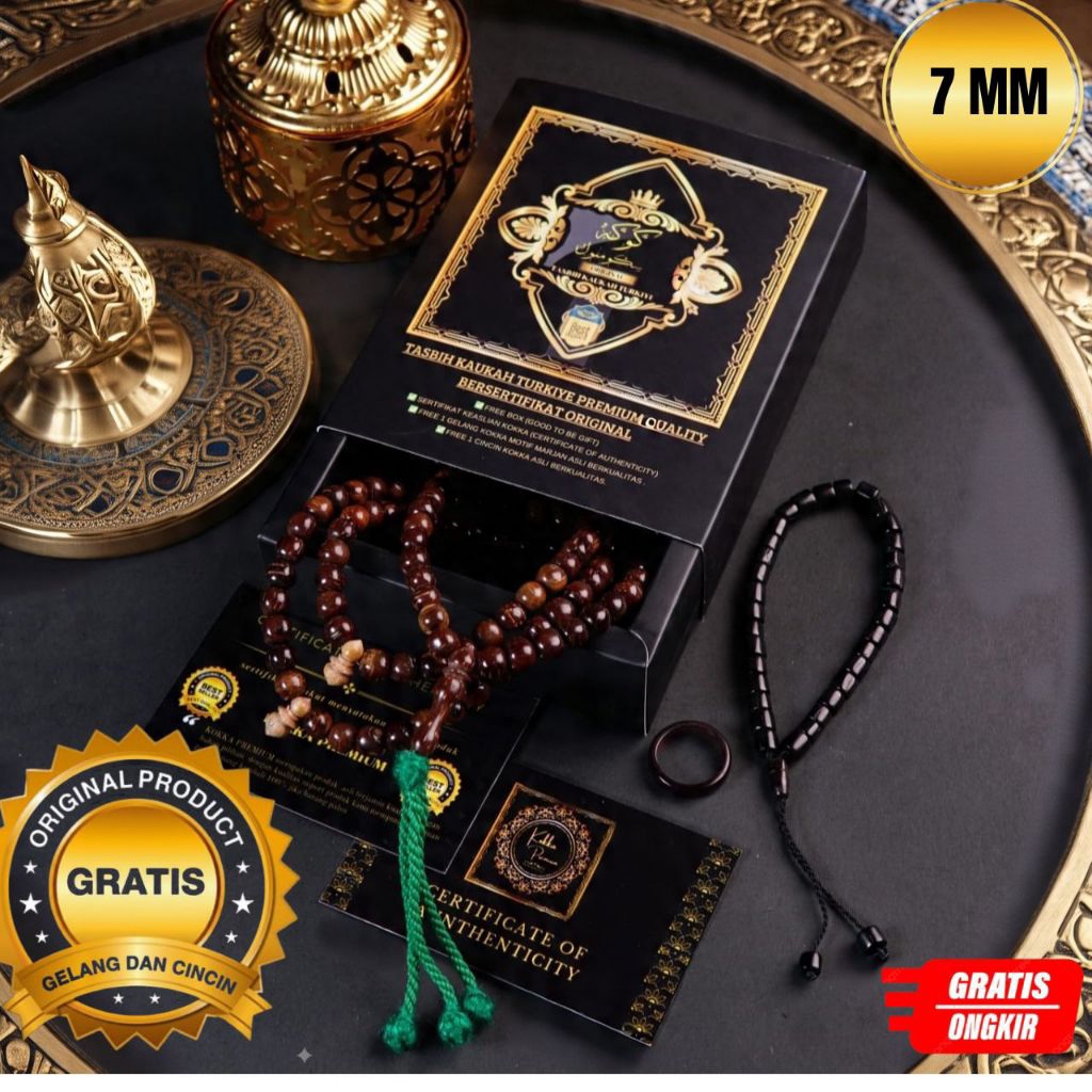 Tasbih Kokka 7 MM Asli Premium Tasbih Kokka Murah Tasbih Kokka Turki Tasbih Kokka Bersertifikat Tasb