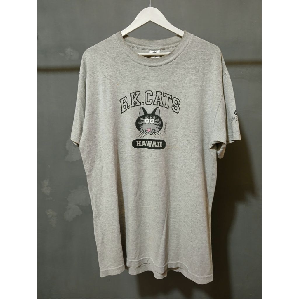 Kaos Vintage 90s Bkliban Cats Hawaii- L
