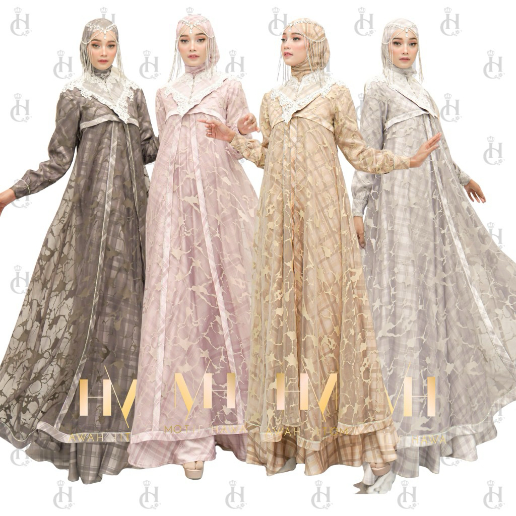 MOTIF HAWA GAMIS DRESS PITALOKA SET HIJAB ORI BY MOTIF HAWA