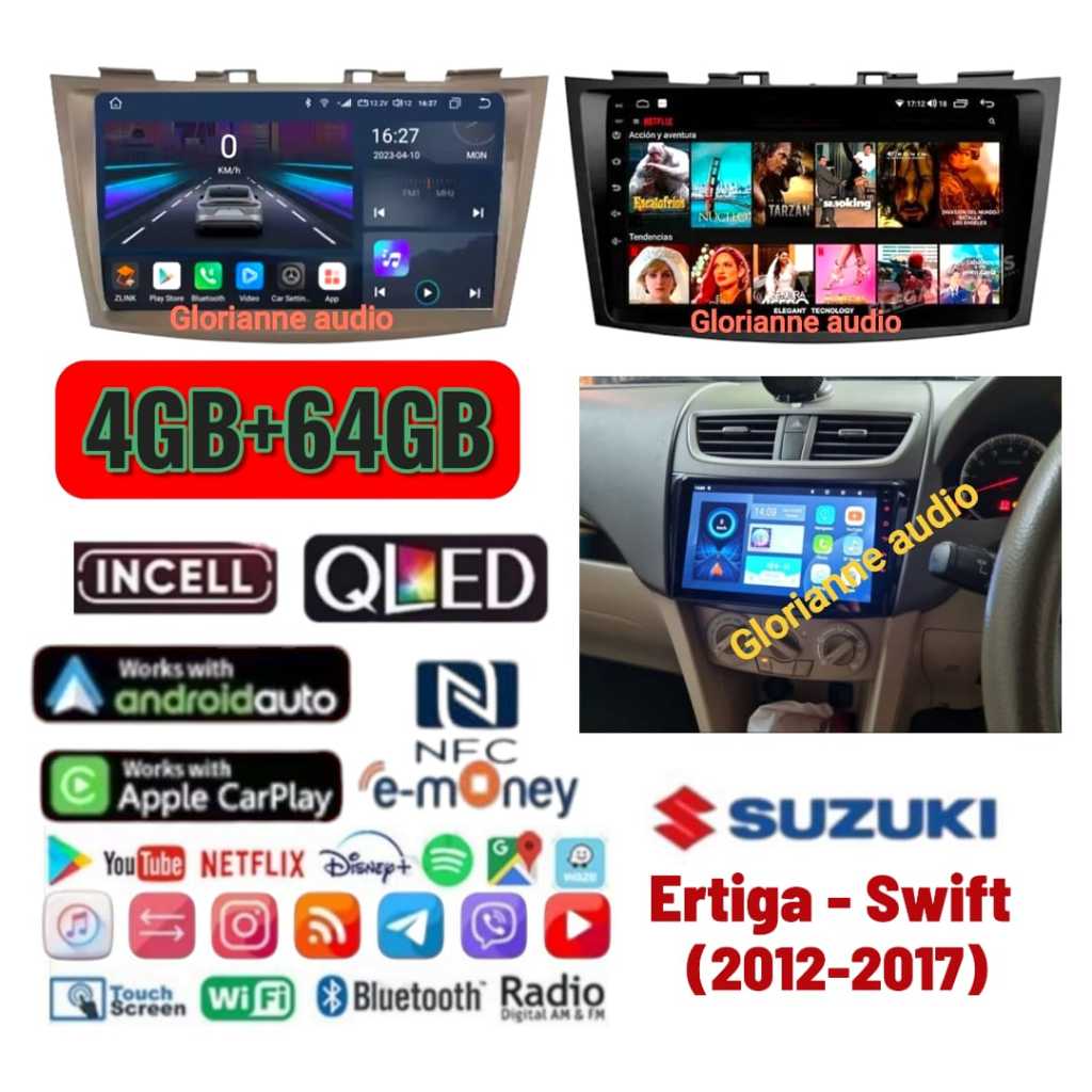 Head Unit Android ORCA NFC RAM 4/64GB  Suzuki Ertiga  - Swift 2012 - 2017 9 inch