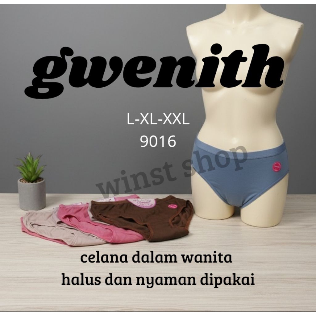 Gwenith 3pcs celana dalam wanita L-XXL