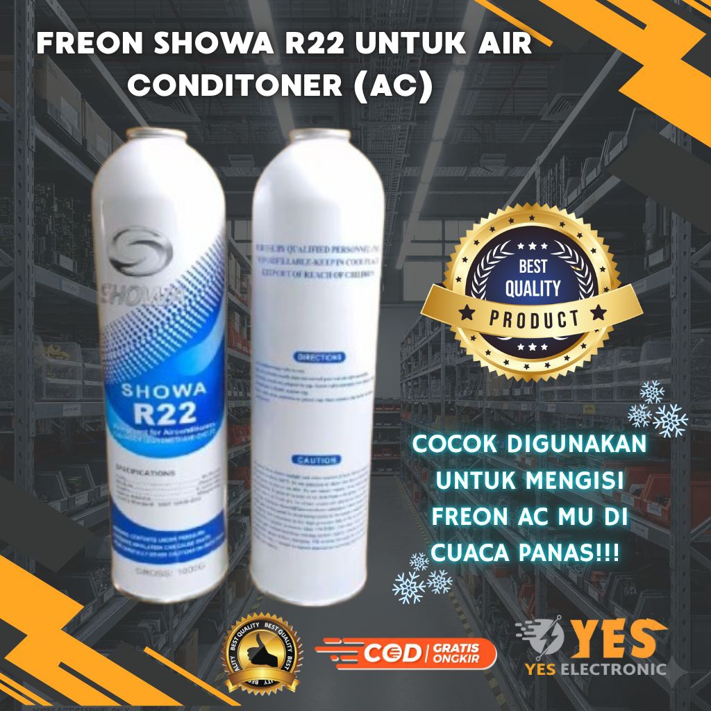 FREON R22 SHOWA FREON SHOWA REFRIGANT SHOWA  | FREON REFRIGANT AC R 22A KEMASAN KALENG gross 1kg , R