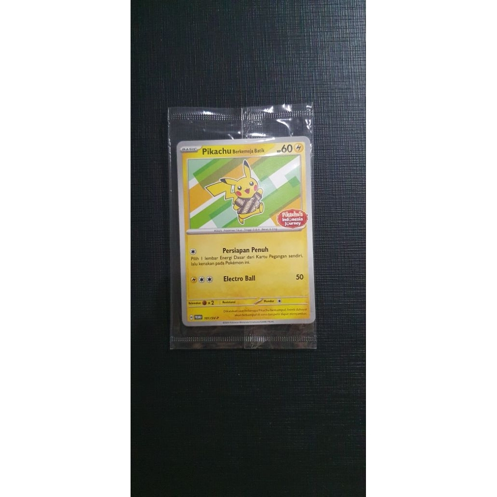 Pikachu Berkemeja Batik Pokemon TCG Indonesia