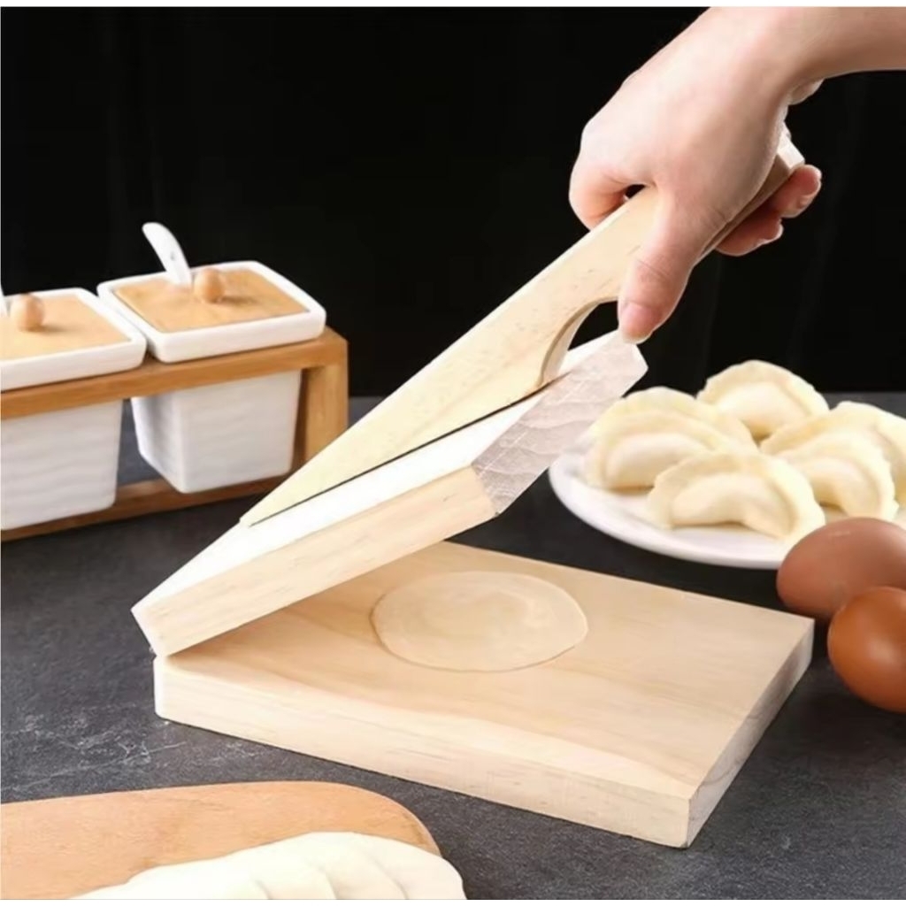 Alat Cetak Adonan Kayu / Alat Press Kulit Pangsit Dumpling Pastel / Alat Dapur Kayu Handmade