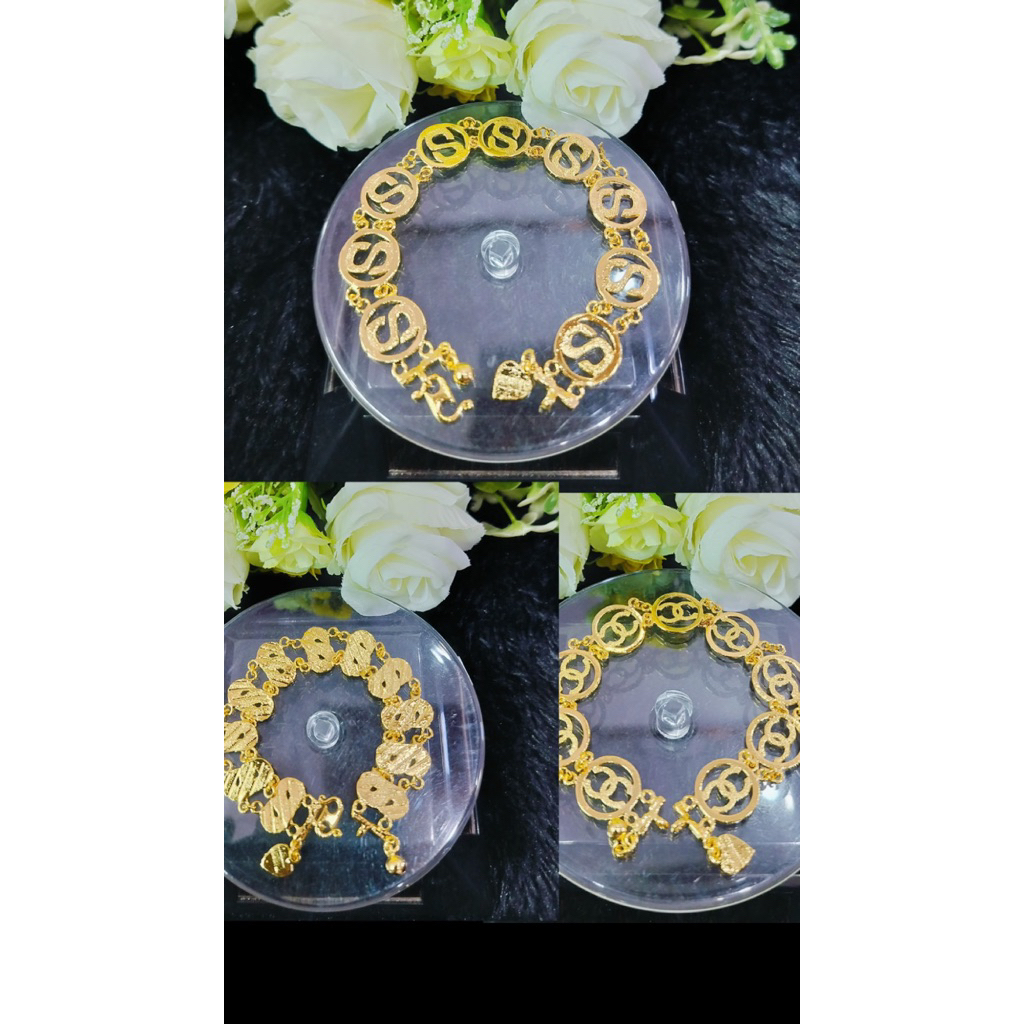 GELANG KOIN91 LAPIS EMAS MIRIP EMAS ASLI BISA DISEPUH