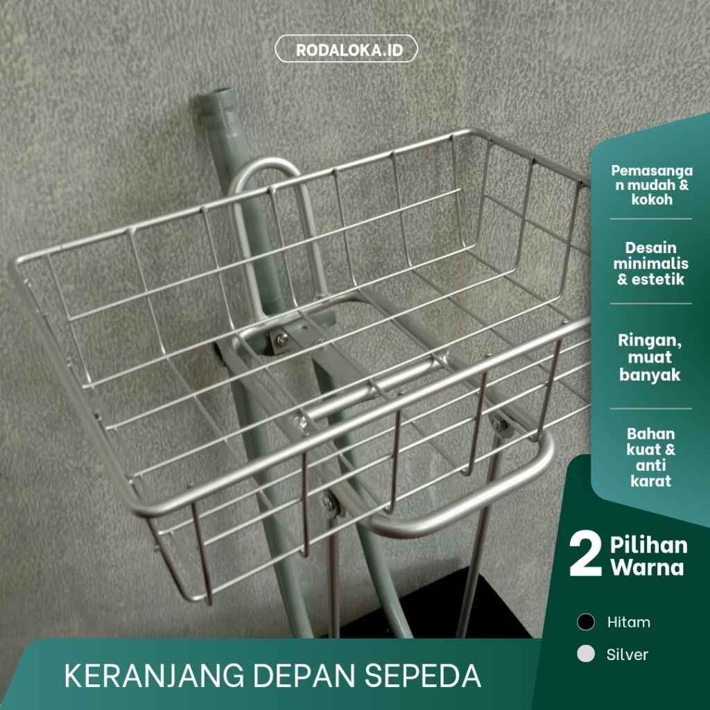 Paket Bundling Rak Sunries & Keranjang Depan Sepeda | Aksesoris Sepeda Federal / MTB /