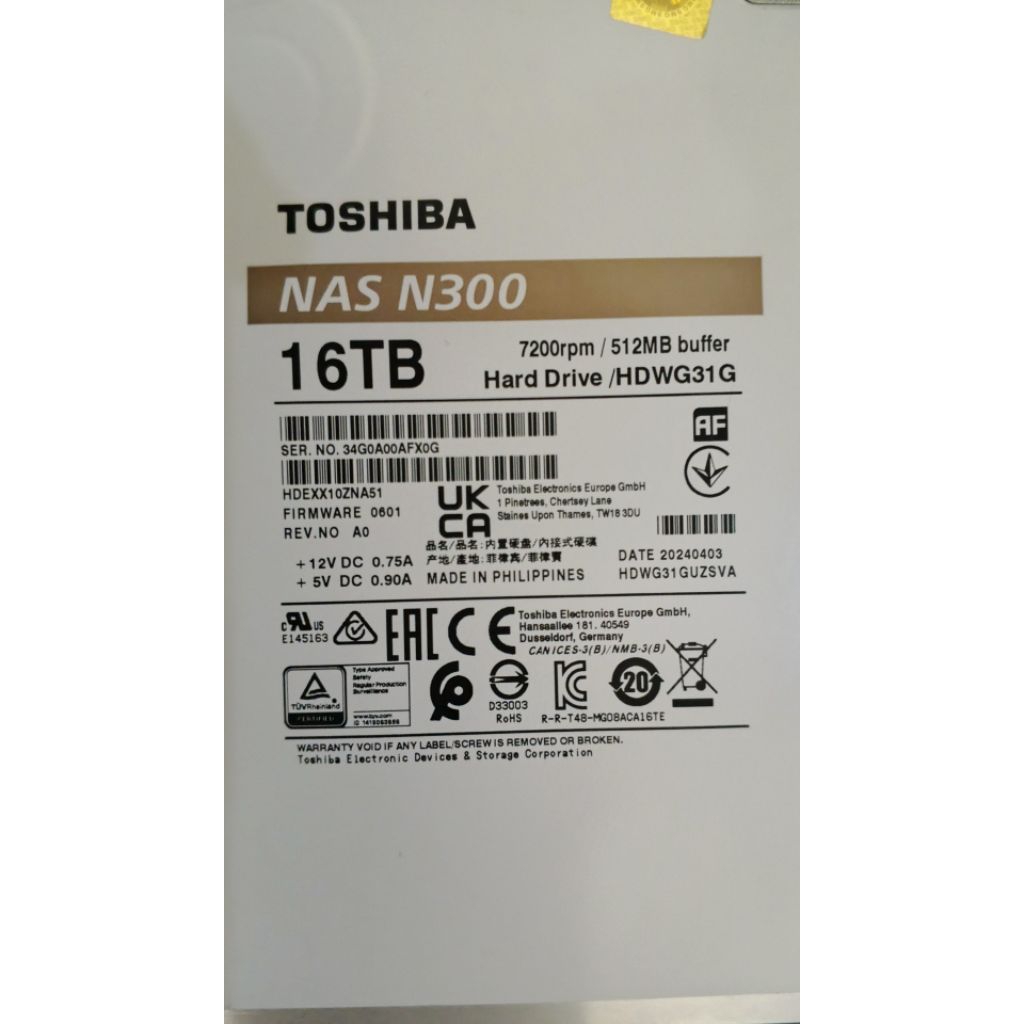 HDD 3,5 sata 16TB
