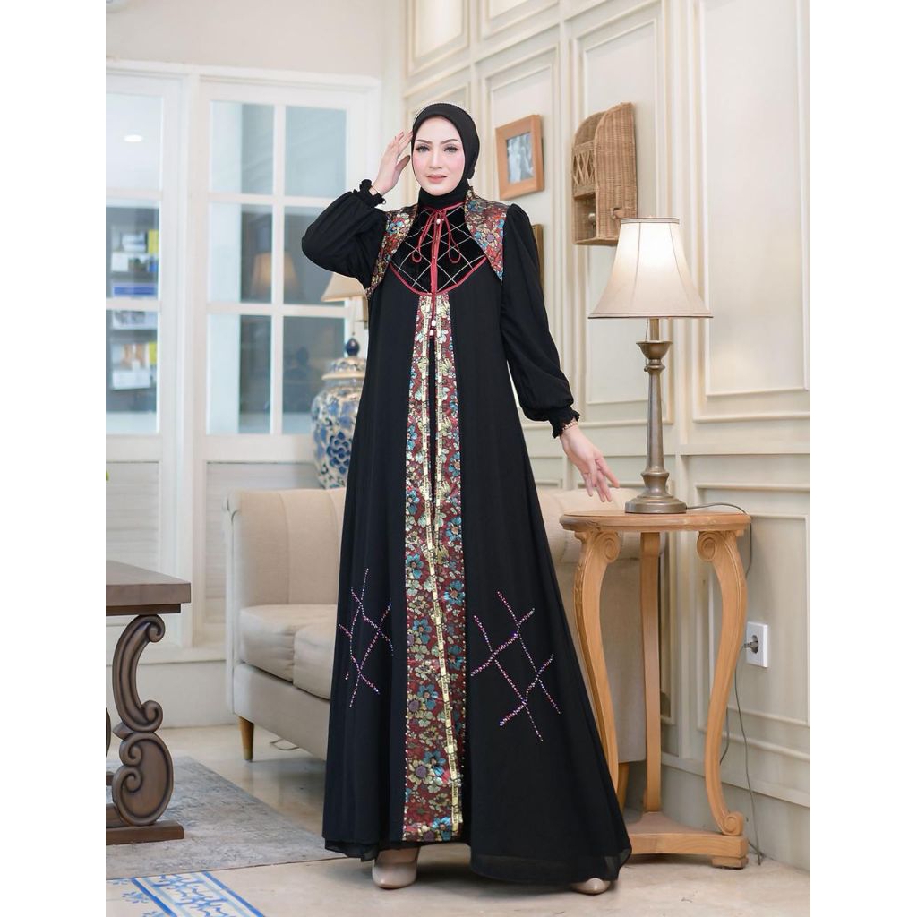 Gamis Syari Premium Samira Series By Yodizen / Gamis Syari Kekinian / Gamis Syari Mewah / Gamis Syar