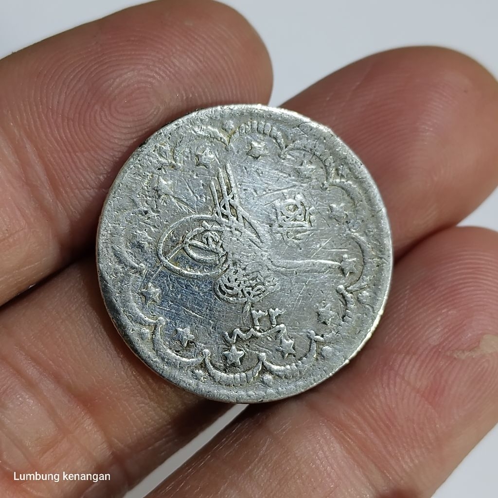 koin silver Kekaisaran Ottoman 5 kurush koin perak