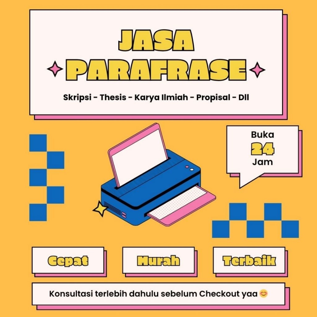 Jasa Parafrase Manual - Thesis - Proposal - Karya Ilmiah Bebas Revisi Termurah