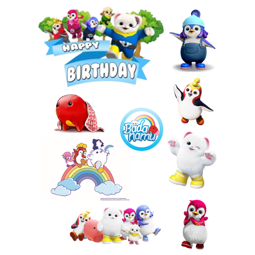 Topper BADANAMU | Topper Cake BADANAMU Custom Nama | Hiasan Kue Ultah Tema BADANAMU