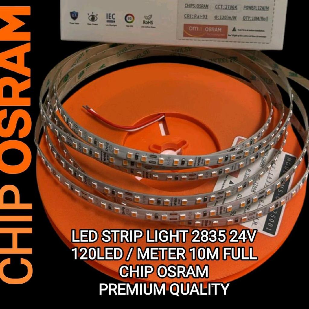 YAMASAKI LAMPU LED STRIP LIGHT 24V CHIP OSRAM INDOOR 120LED/M 10M 10 METER CAHAYA PUTIH 6500K / KUNI