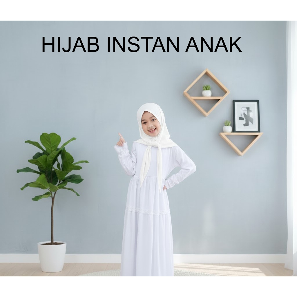 Jilbab Anak Kerudung Bergo Hamidah Non Pet