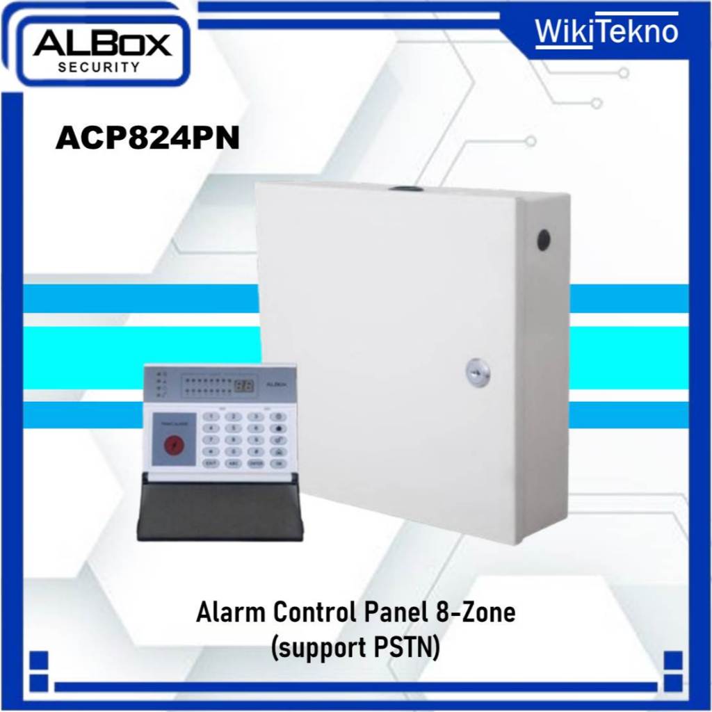 Albox ACP824 PN Alarm Control Panel 8 Zone ACP 824 PN with LCD Keypad