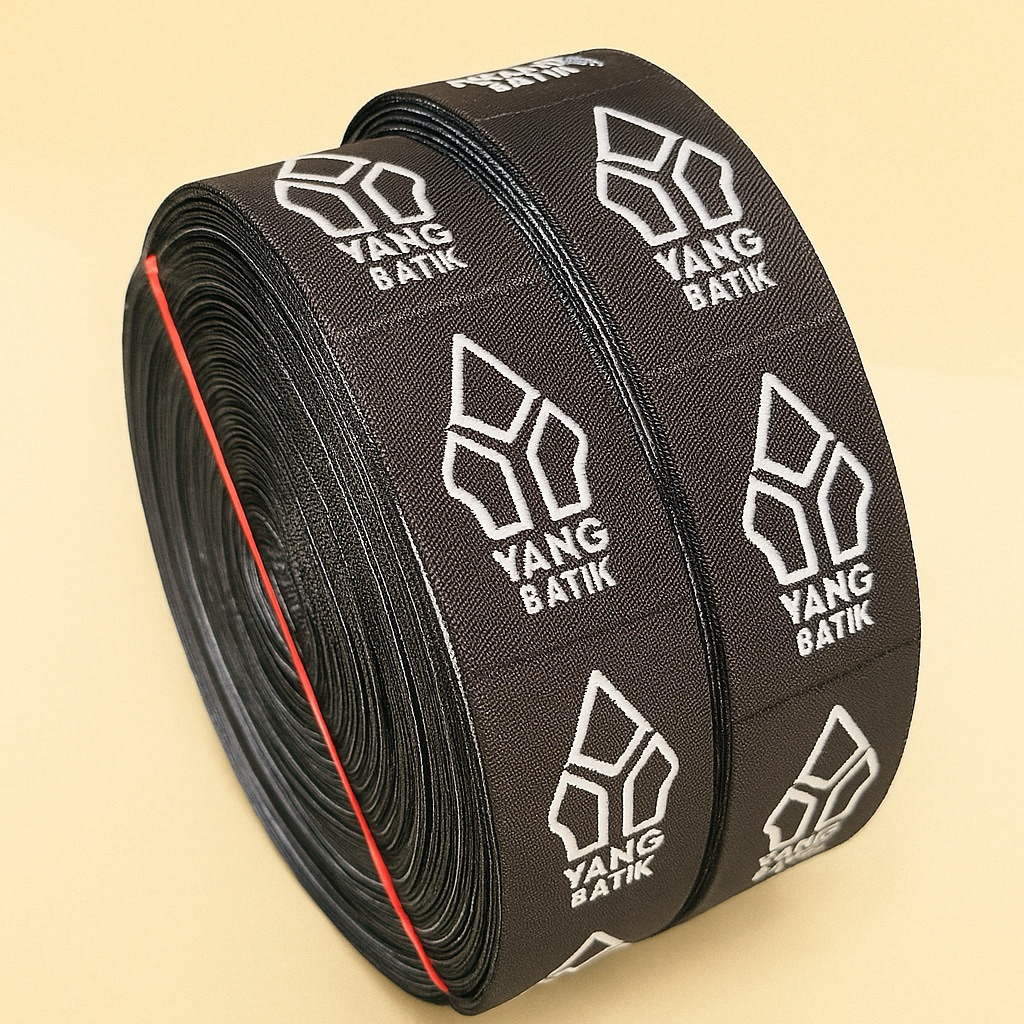 (Free Design) Label Baju Woven Damask pesanan khusus 1000lusin