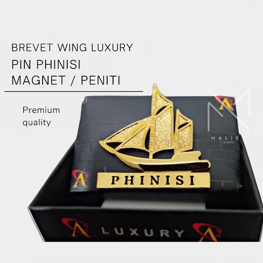 Pin PDH Phinisi | Brevet wing luxury phinisi paku peniti terbaru magnet premium