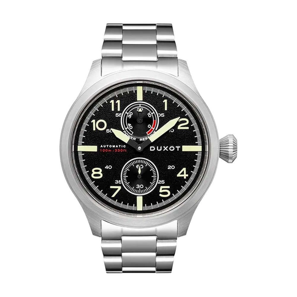 Jam Tangan Pria Man Watch Duxot Altius DX-2020-11 Matte Black Dial Stainless Steel Strap