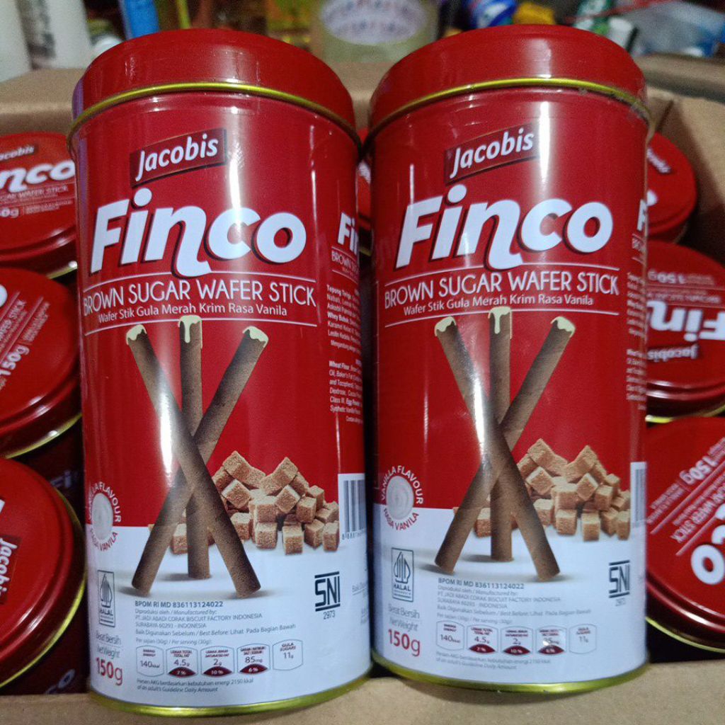 Jacobis Finco brown sugar wafer stick 150gr