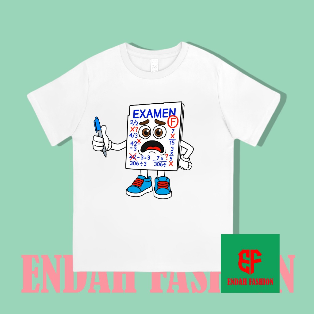 BAJU ANKA KAOS ANAK BRAINROT NOO MY EXAMEN