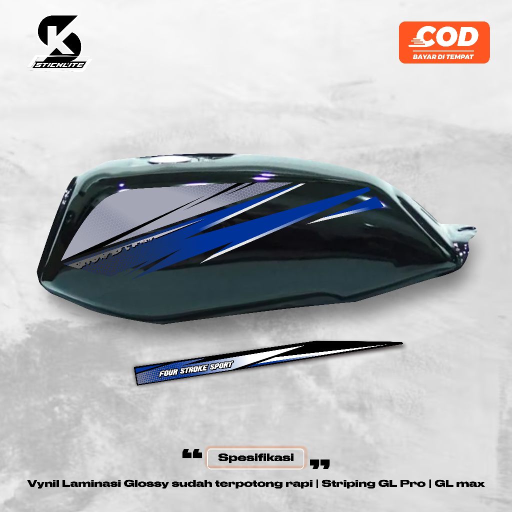 STRIPING STIKER LIS VARIASI MOTOR HONDA GL MAX GL PRO NEO TECH 51