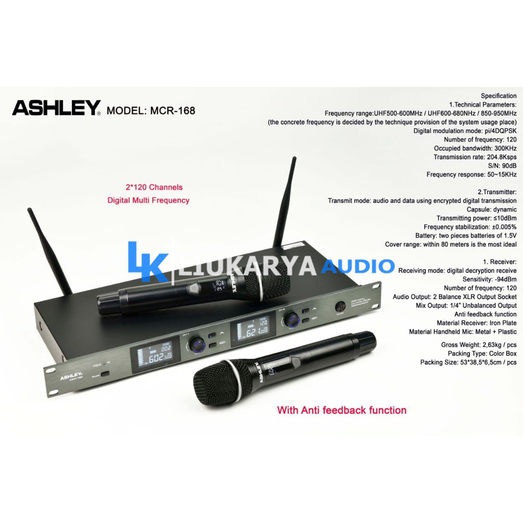 Mic Wireless Ashley MCR168