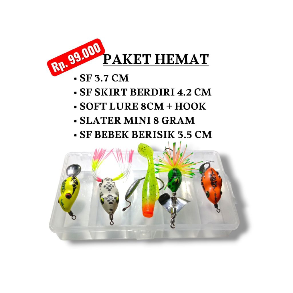 SOFT FROG PAKET MURAH & HEMAT UMPAN CASTING GABUS DAN TOMAN