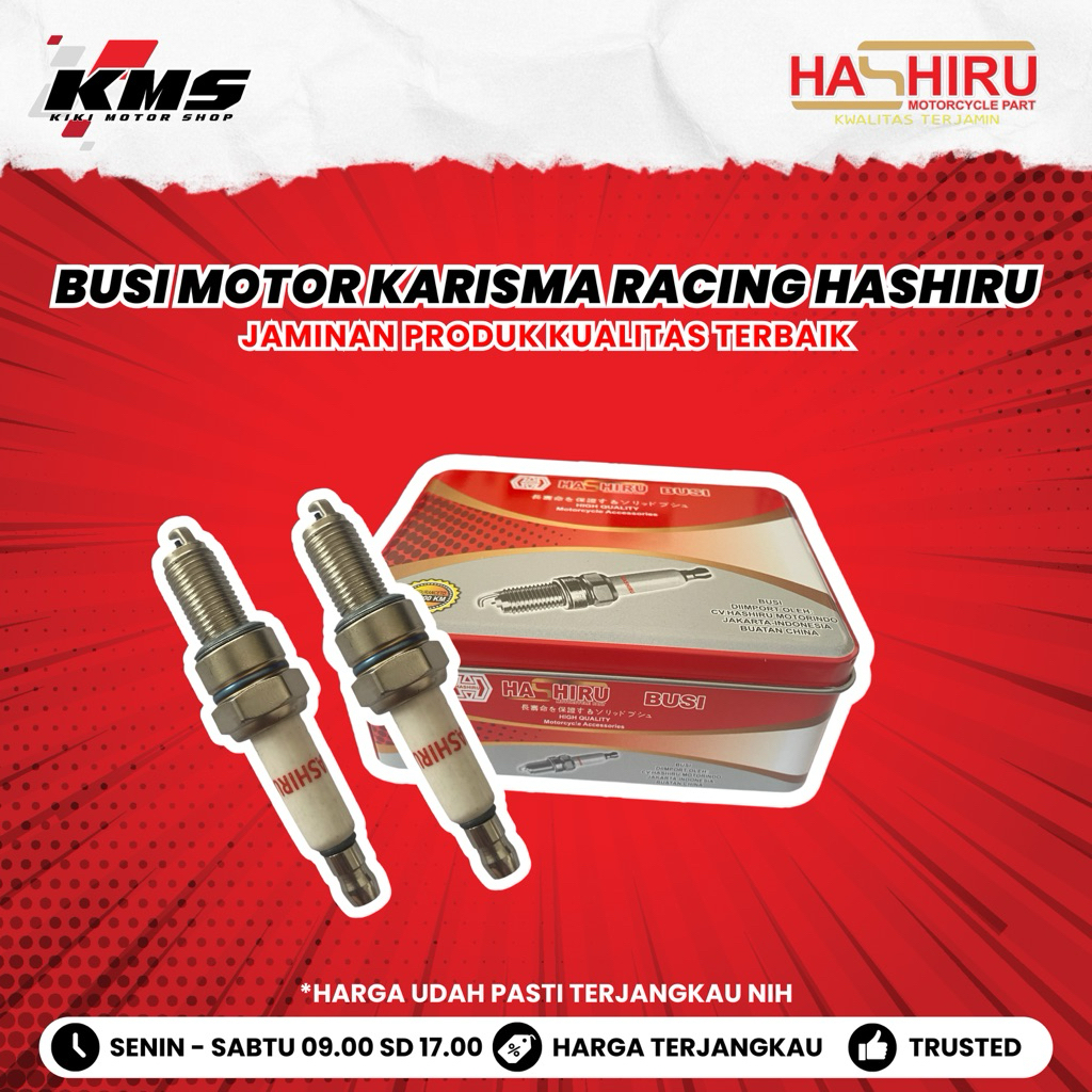 busi motor racing karisma panjang merk hashiru