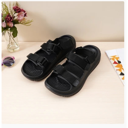 ATARU Sandal Pria Double Strap - Hitam