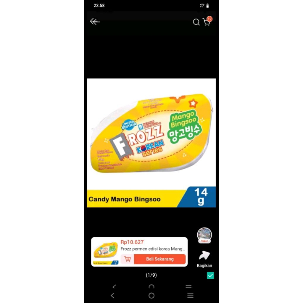 Permen frozz edisi mango / permen frozz / permen mintz