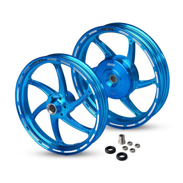 Velg Honda Stylo 160 CBS / RPD CNC Casting Wheel Set Skyblade Motor Stylo 160 CBS - SKYBLUE STRIPE