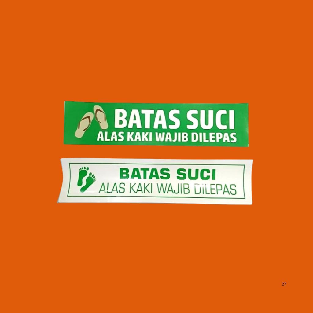 Stiker Batas Suci, Stiker Vinyl Batas Suci, Stiker Mushola / Masjid