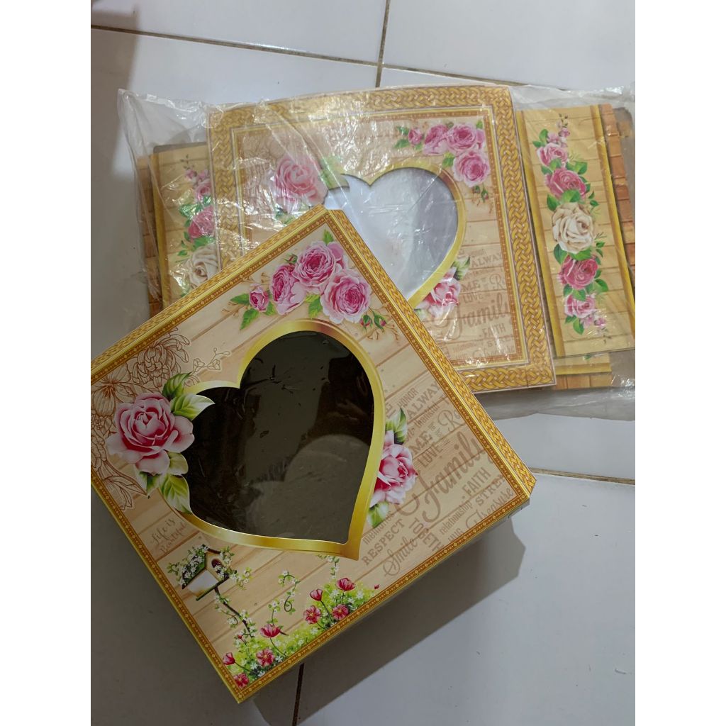 Kotak Tart HATI MJS / Dos Kue / Dus Tart LOVE Ukuran 26 28 30