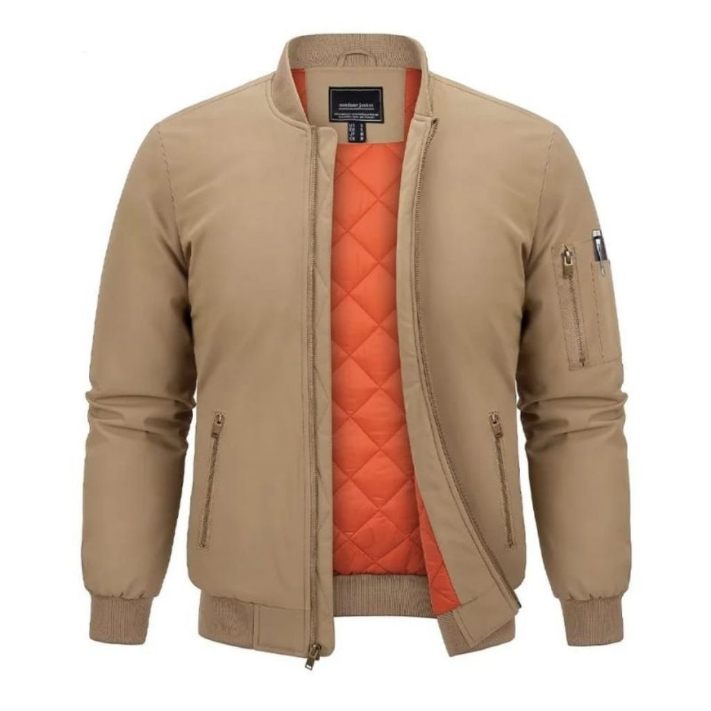 waterproof, jaket bomber, bahan taslan high quality