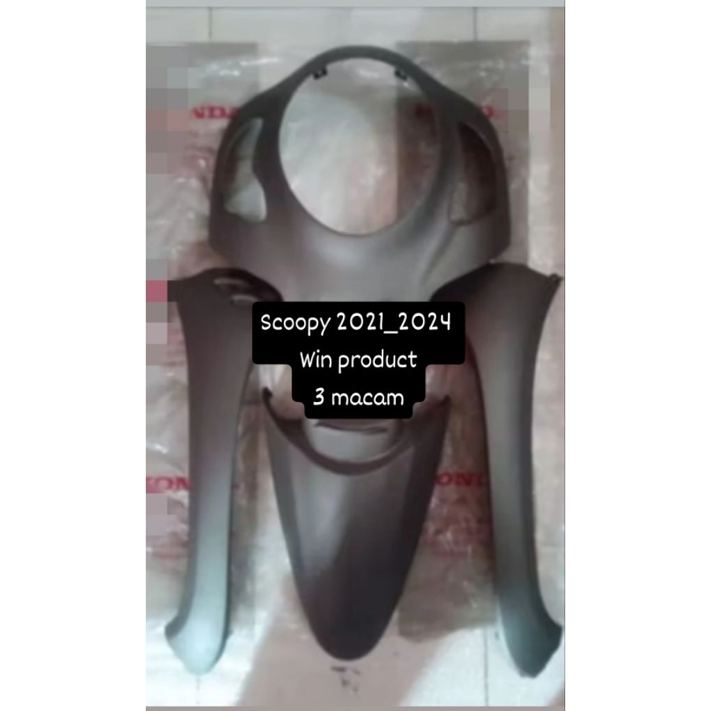 BODY HALUS 3 DEPAN SCOOPY 2021 2022 2023 2024 GREY DOFF MERK WIN